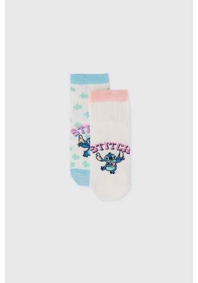 Panço Kız Çocuk Renkli Stitch Çorap 2612gk11014
