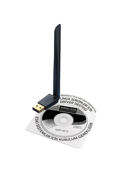 Wifi Adaptör 150 Mbps Antenli 802.11n Versatile Usb Kablosuz Alıcı Windows 10/11 Uyumlu
