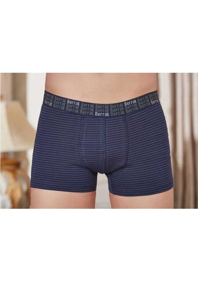 Berrak Erkek 12"Li Çizgili Pamuklu Likralı Boxer 4475 001
