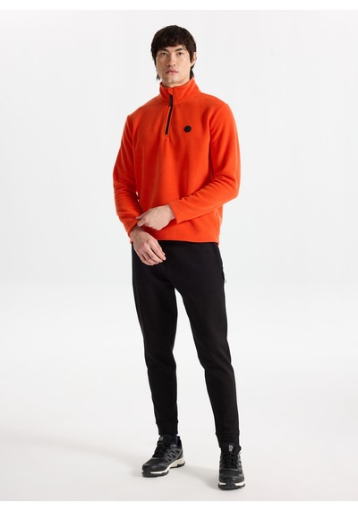 Discovery Expedition D5wm-swt3300 Turuncu Fermuarlı Basic Erkek Polar Sweatshırt