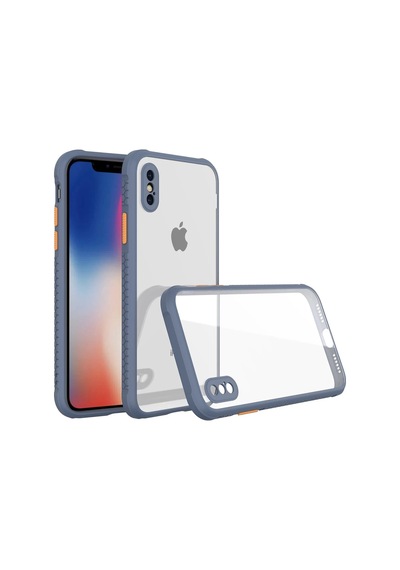 Lvsqvr Newface Apple Uyumlu iPhone Xs Max Kılıf Miami Şeffaf Silikon - Gri