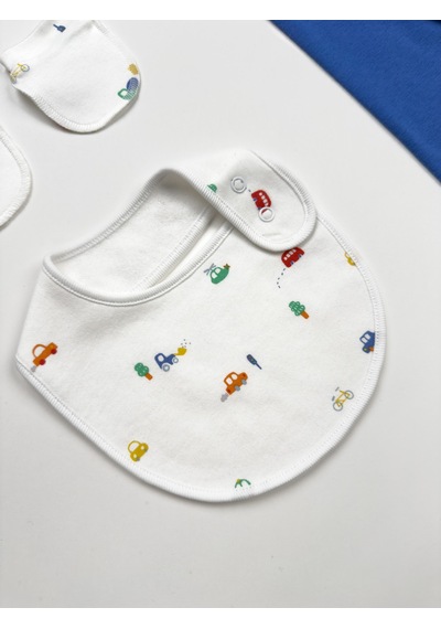 Sezgibaby Bağlar 5'li Yenidoğan Erkek Hastane Çıkışı Hediye Seti Mavi