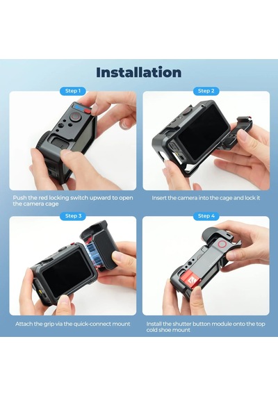 Freewell Djı Osmo Action 6 Creator Pro Cage Siyah