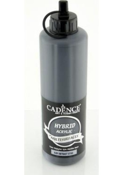 Cadence Multi Surface Hibrit Akrilik Boya 500 Ml H-091 Antrasit S
