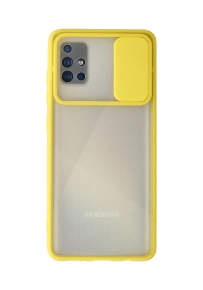 Samsung Galaxy A71 Kılıf Palm Buzlu Kamera Sürgülü Silikon Darbeye Dayanıklı Tam Uyumlu