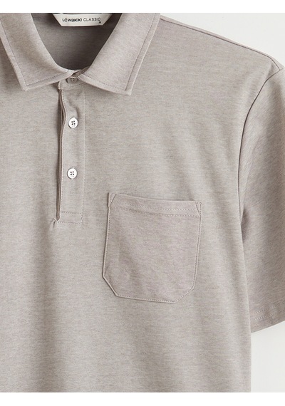 Lcwaıkıkı Classic Bej Polo Yaka Cepli Erkek Tişört