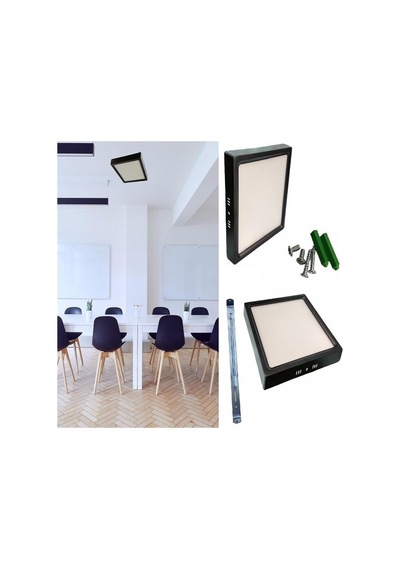 Cata Sıva Üstü Kare Led Armatür Siyah Gövde 18w 6400k Beyaz Ct 5236 B Diğer