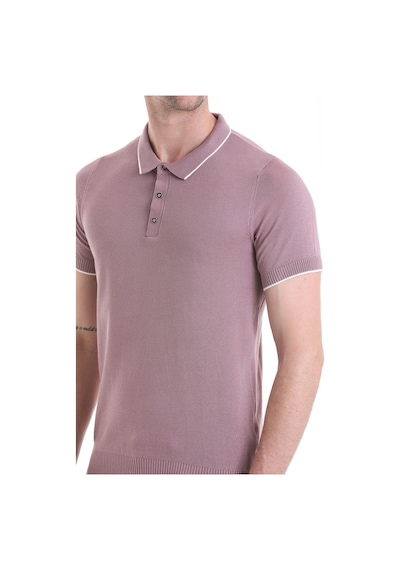 Hatemoğlu Mor Regular Fit Düz Pamuklu Polo Yaka Triko Tişört 35362023c002 021 Mor
