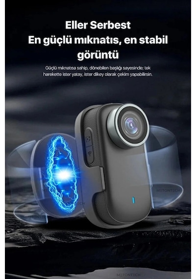 4k Ultra Hd Mini Wıfı Aksiyon Kamerası Taşınabilir Vücut Kamerası 1.47'hd Ekranlı Giyilebilir Video Siyah