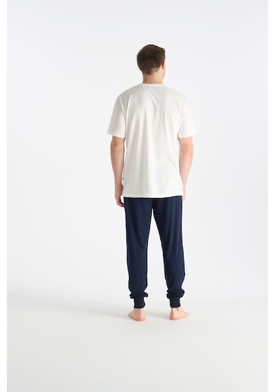 U.S. Polo Assn. Lisanslı Erkek Ekru Pijama Takım 19038