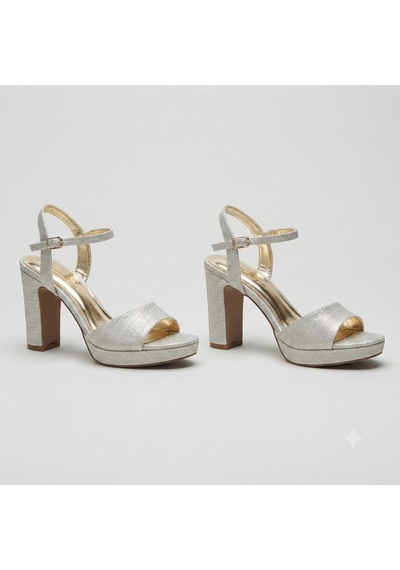 Kindep Park Moda Tek Bant Platform 1 Cm Kadın Topuklu 8 Cm Ayakkabı Altın
