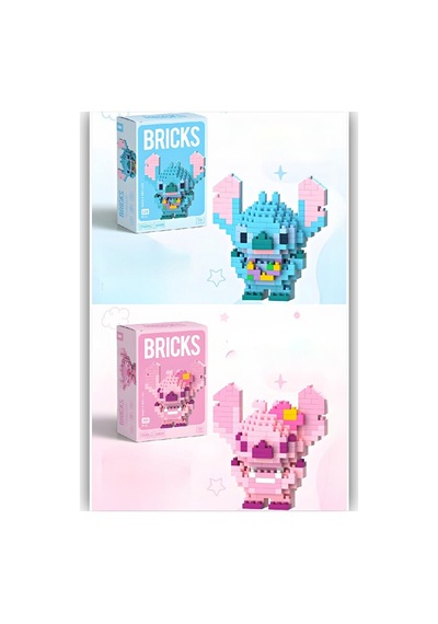Brıcks Hawaii Model Stitch & Angel Figür Seti Mini Yapı Blok Kole