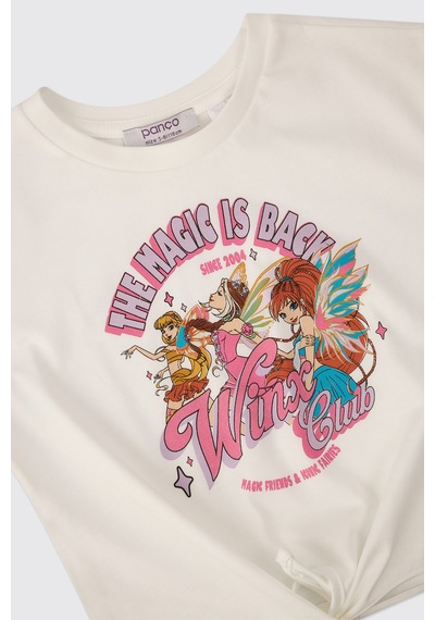 Panço Winx Club Kız Çocuk Beyaz Tişört 2611gk05052