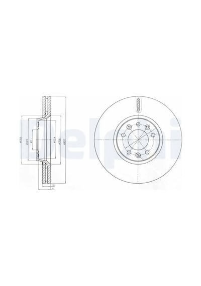 Citroen C5 Fren Diski On 2005-2015 Delphı Bg4083c 2adettir