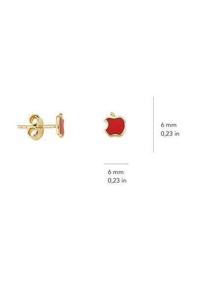 Goldkupe 14 Ayar Çocuk Altın Elma Küpe 0,75 Gr-2602