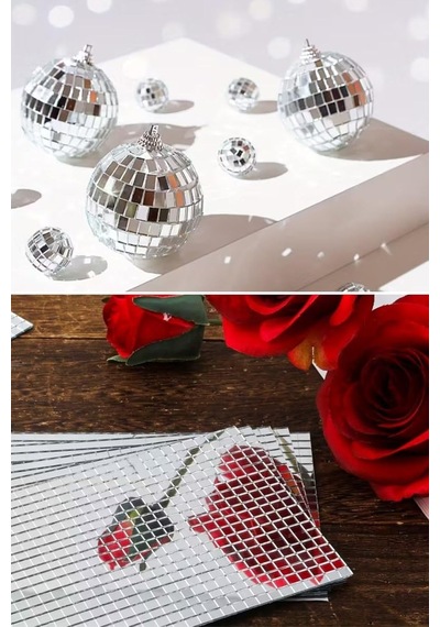 Buffer Kare Silver Cam Mozaik Fayans Çıkartmaları Kendinden Yapışkanlı Aynalı, Pra-13113458-7030 Diğer