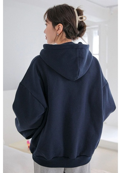 Uyguntarz Unisex C Baskılı Sweatshirt Lacivert