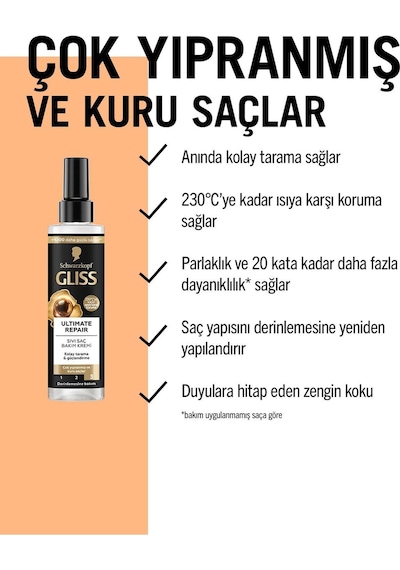 Gliss Ultimate Repair Sıvı Saç Kremi 2 x 200 ML