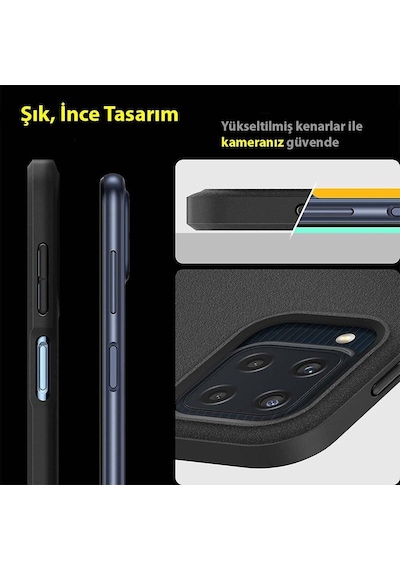 Spigen Galaxy M33 5g İle Uyumlu Kılıf Essential Sand Blast Back Matte Black