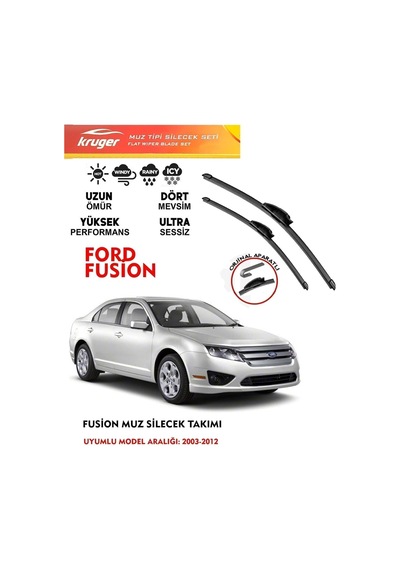 Ford Fusion Ön Muz Muz Silecek Takımı 1.4 1.6 Motor 2003-2012 Arası Araca Özel Aparat
