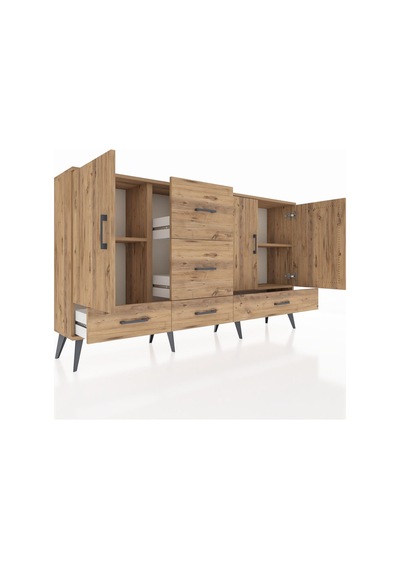 Arges Konsol 4 Raflı 5 Çekmeceli 3 Kapaklı 176x30x99 Çam-çam Atlas Çam - Atlas Çam Arges Konsol 4 Raflı 5 Çekmeceli 3 Kapaklı 176x30x99 Çam-çam Atlas Çam - Atlas Çam