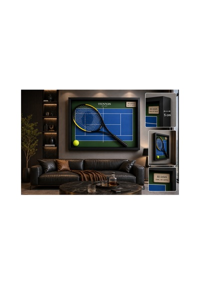 İsme Özel Tenis Tablosu 70x50 Cm 5 Cm Derin Çerçeveli El Yapımı Premium Dekoratif Duvar Tablosu İsme Özel Tenis Tablosu 70x50 Cm 5 Cm Derin Çerçeveli El Yapımı Premium Dekoratif Duvar Tablosu