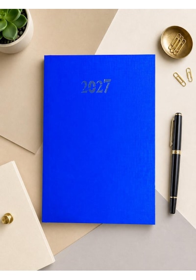 Ofisinn 2027 Cilt Bezli Sert Kapak 17x24 Cm Planlayıcı Günlük Ajanda Lacivert