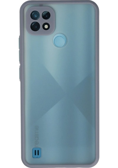 Uryport Realme C21 Kılıf Montreal Silikon Kapak - Gri
