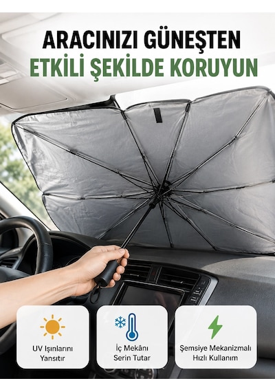Zenvia Katlanabilir Oto Güneşlik Pratik, Dayanıklı, Uv Koruyucu Tasarım Yeni Nesil Znv2026