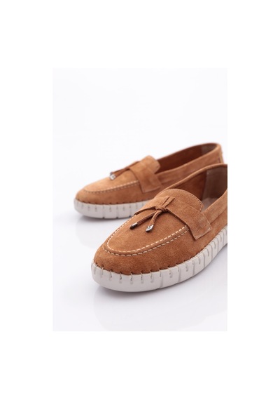 Dgn P39 Kadin İp Desenli Comfort Ayakkabi P39-1512-R1783 Taba Süet