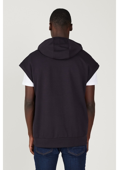 AC&Co / Altınyıldız Classics Erkek Lacivert Loose Fit Kapüşonlu Kısa Kollu Pamuklu Sweatshirt Lacivert AC&Co / Altınyıldız Classics Erkek Lacivert Loose Fit Kapüşonlu Kısa Kollu Pamuklu Sweatshirt Lacivert