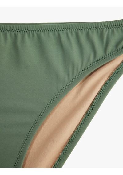 Koton Mat Kumaş Standart Bel Bikini Altı Haki 6sak00003mm