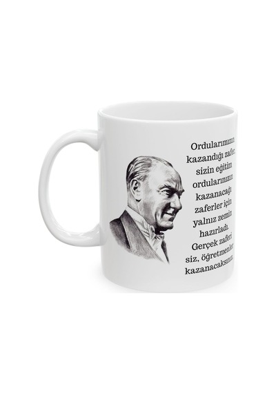 Ordularımızın Kazandığı Zafer Baskılı Öğretmenler Günü Hediyesi Beyaz