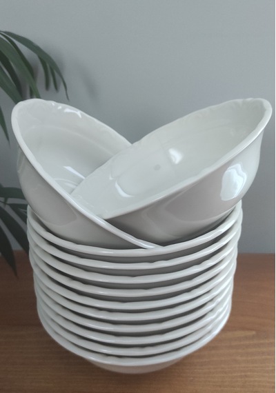 Porland Porselen Kum Beji 12 Adet 13 Cm Küçük Çorba Kase