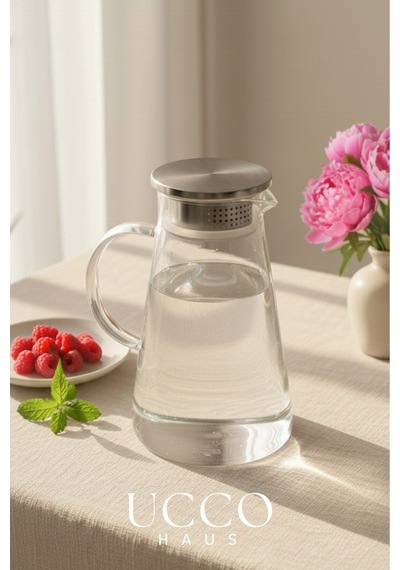1800 Ml Premium Borosilikat Cam Sürahi Vakum Kapaklı Modern Pinterest Karaf Detox Limonata Meşrubat
