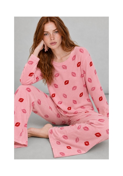 Fit Women Kadın Comfort Esnek Pembe Pijama Takımı 4688
