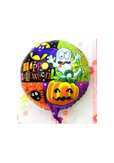 Örümcekli Kabaklı Halloween Folyo Balon 18 İnç