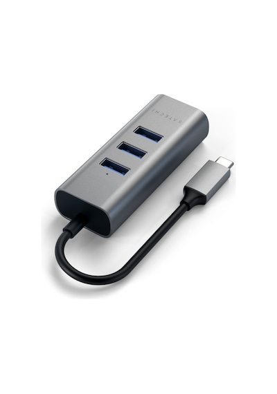 Satechi Type-c 2 İn 1 Usb 3.0 3 Port Hub Eth Port Uzay Grisi St-tc2n1usb31am
