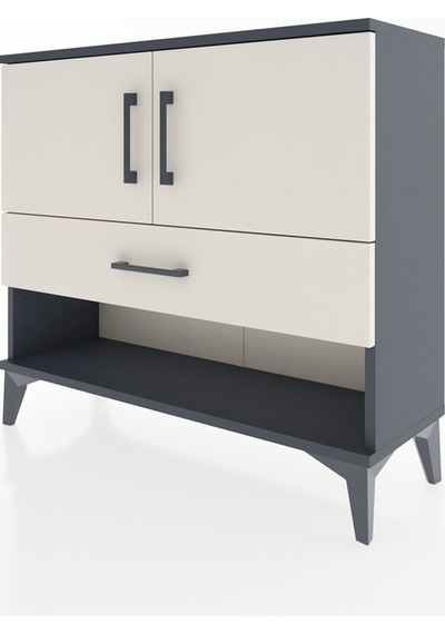 Arges Şifonyer 2 Raflı Tek Çekmeceli 2 Kapaklı 88x30x80 Antrasit-aytaşı Antrasit Arges Şifonyer 2 Raflı Tek Çekmeceli 2 Kapaklı 88x30x80 Antrasit-aytaşı Antrasit