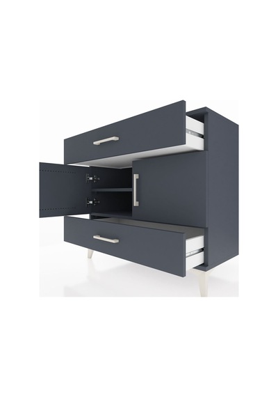 Kronos Şifonyer 2 Raflı 2 Çekmeceli 2 Kapaklı 88x59x80 Antrasit-antrasit Antrasit Kronos Şifonyer 2 Raflı 2 Çekmeceli 2 Kapaklı 88x59x80 Antrasit-antrasit Antrasit