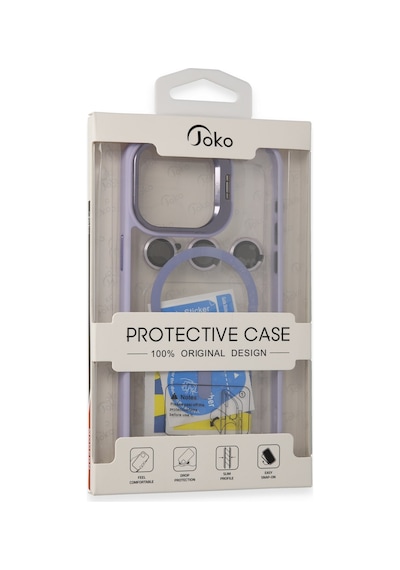 Joko iPhone 15 Pro Max Kılıf Roblox Lens Magsafe Standlı Kapak - Glblseme - 17 Derin Mor