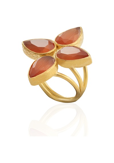 Kadir Jewellery 22 Ayar Altın Kaplama Zirkon Taşlı Kadın Otantik Yüzük Kırmızı 60368316