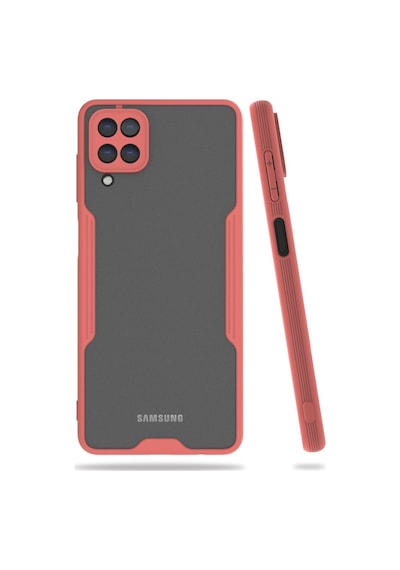 Samsung Galaxy  Uyumlu,  A22 Kılıf Platin Silikon - Pembe