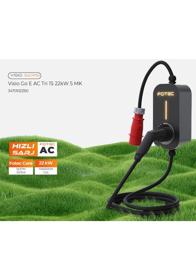Fotec Visio Go-e 22kw 5m Kablolu Taşınabilir Elektrikli Araç Şarj Istasyonu - Monofaze Dönüştürücü Adaptörlü, Type 2, Trifaze Yerli Üretim 22 Kw Fotec Visio Go-e 22kw 5m Kablolu Taşınabilir Elektrikli Araç Şarj Istasyonu - Monofaze Dönüştürücü Adaptörlü, Type 2, Trifaze Yerli Üretim 22 Kw