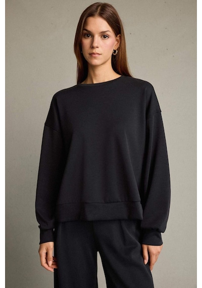 Defacto Bisiklet Yaka Modal Sweatshirt G2913ax25auar225 Antrasit