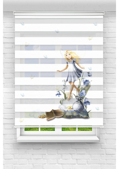 Perdeoutlet38 Baskılı Renkli Peri Kızı Dijital Baskılı Zebra Perde-cocuk Odası-stor Perde Model:pz-2559 Çok Renkli