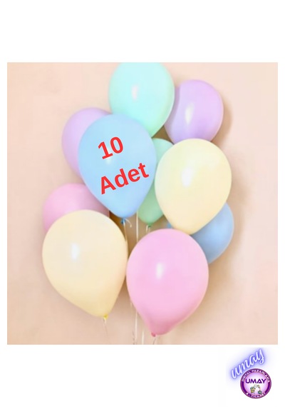 10 Adet 12 İnç Pastel Makaron Balon Karışık Renkli Lateks Balon Parti & Doğum Günü Süsleme Karısık
