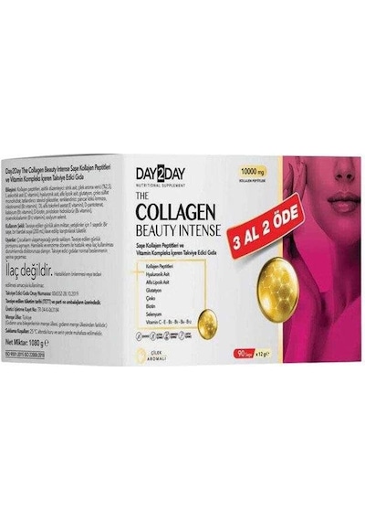 Day2day The Collegen Beauty Çilek Aromalı 10000 Mg 30 Saşe - 3 Al 2 Öde