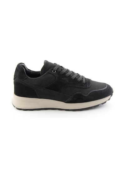 Bambi Siyah Süet Hakiki Deri Erkek Sneaker E01789045302