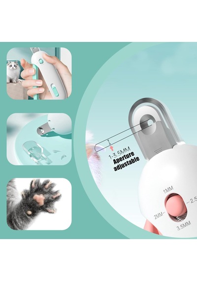 Ayarlanabilir, Hazneli, Törpülü Kedi Tırnak Makası - Pembe